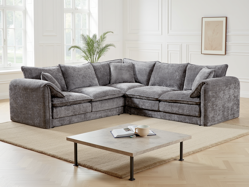 Solaya Sofa Grey Large Corner - Xshowhome