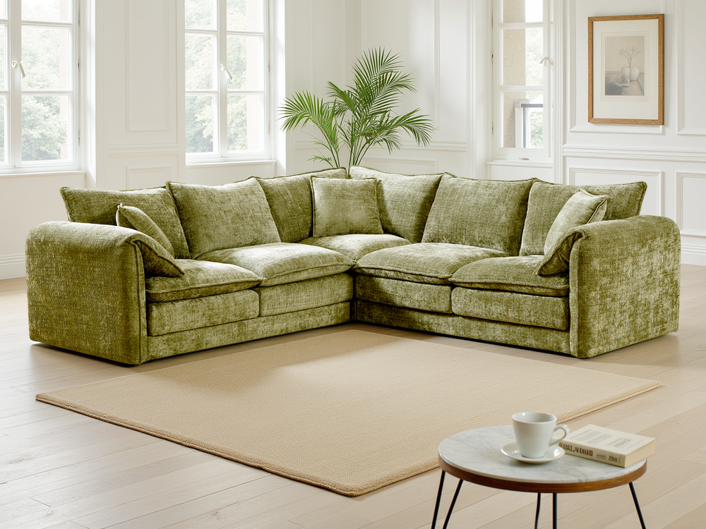 Solaya Sofa Green Large Corner - Xshowhome