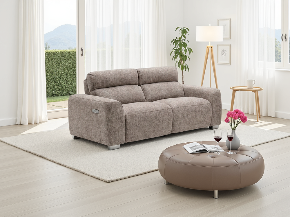 Toronto Electric Recliner Beige 3 Seater - Xshowhome