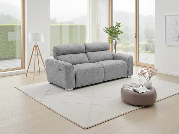 Toronto Electric Recliner Grey 3 Seater - Xshowhome