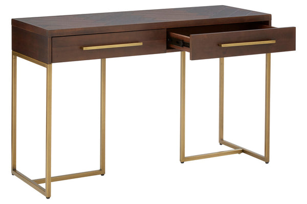 Brando Acacia Wood Effect Console Table with Drawers detail image – Xshowhome furniture