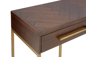 Brando Acacia Wood Effect Console Table with Drawers detail image – Xshowhome furniture