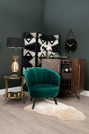 Brando Acacia Wood Effect Drinks Cabinet detail image – Xshowhome furniture