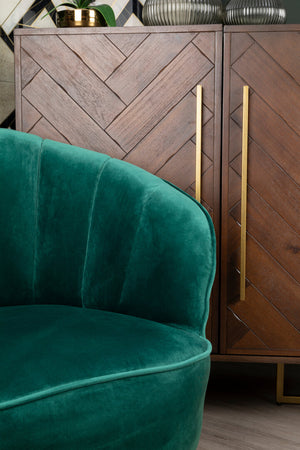 Brando Acacia Wood Effect Drinks Cabinet detail image – Xshowhome furniture