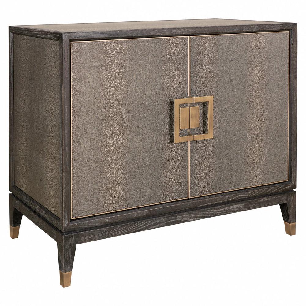 Ex-Display Bloomville 2-Door Sideboard – Brass & Shagreen Finish