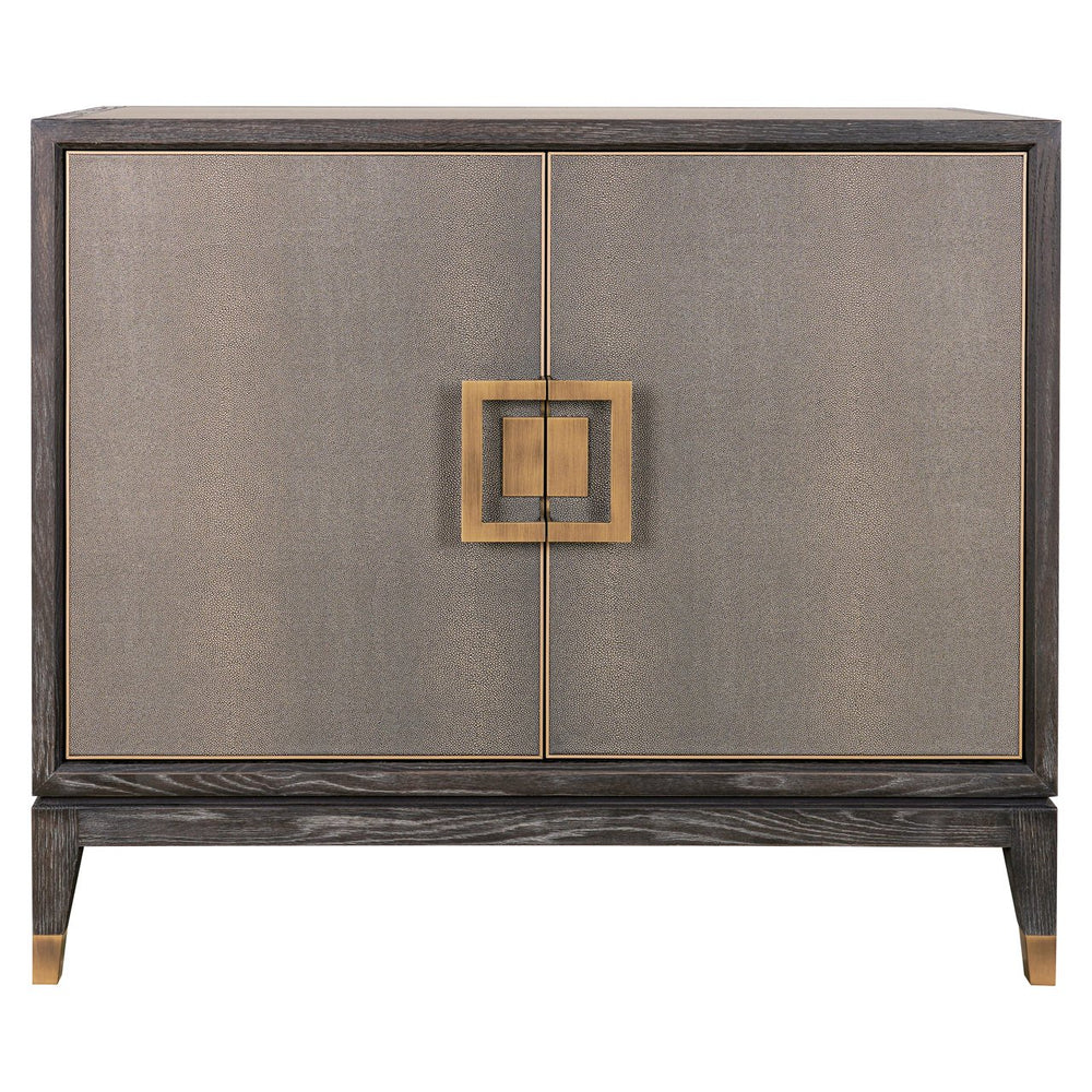Ex-Display Bloomville 2-Door Sideboard – Brass & Shagreen Finish