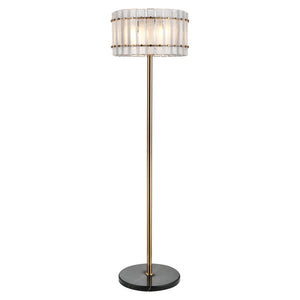 Floor lamp Feline brass antique