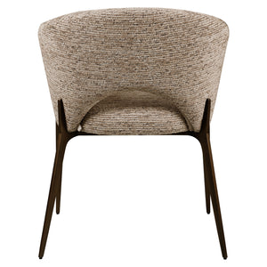 Dining chair Kenzi mocca linear fire retardant