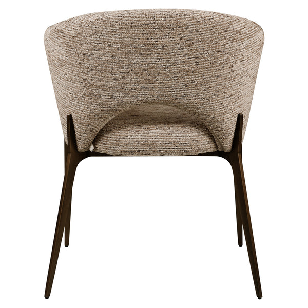 Dining chair Kenzi mocca linear fire retardant