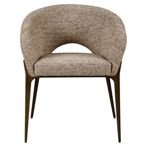 Dining chair Kenzi mocca linear fire retardant