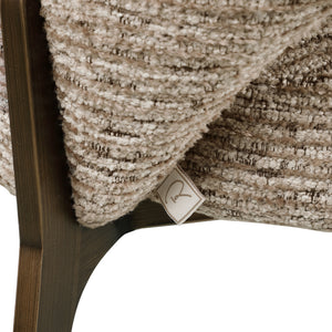 Dining chair Kenzi mocca linear fire retardant