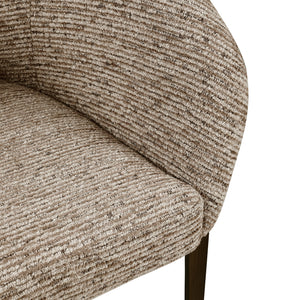 Dining chair Kenzi mocca linear fire retardant