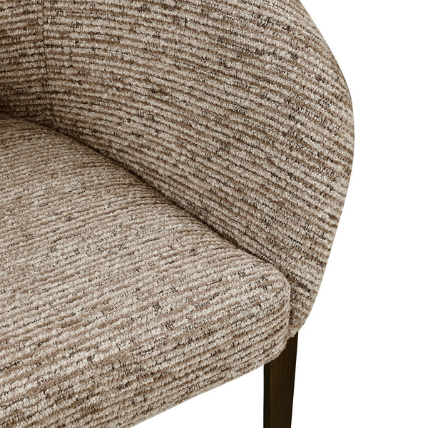 Dining chair Kenzi mocca linear fire retardant