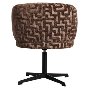 Dining chair Dinan brown labyrinth fire retardant