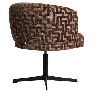 Dining chair Dinan brown labyrinth fire retardant