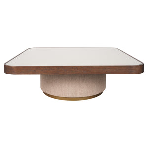 Coffee table Willox brown including glass (Set of 2)