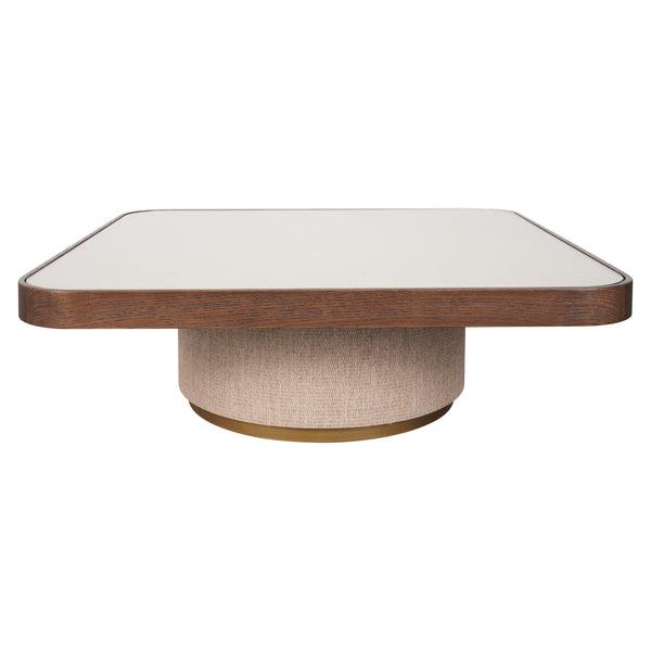 Coffee table Willox brown including glass (Set of 2)