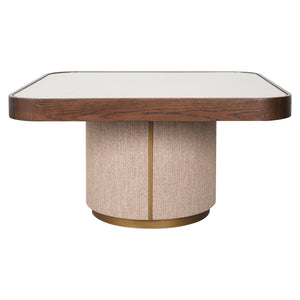 Coffee table Willox brown including glass (Set of 2)