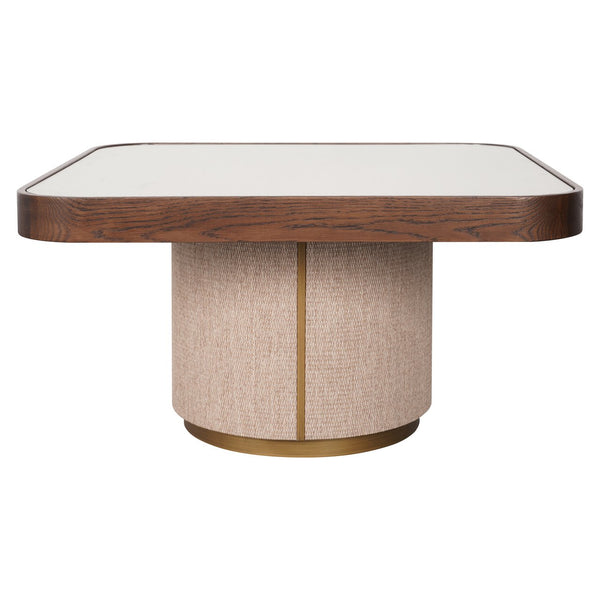 Coffee table Willox brown including glass (Set of 2)