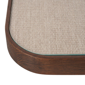 Coffee table Willox brown including glass (Set of 2)
