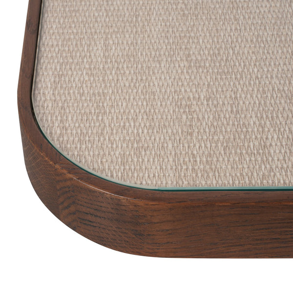 Coffee table Willox brown including glass (Set of 2)