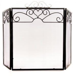 Chrome Topped Three Fold Fire Screen