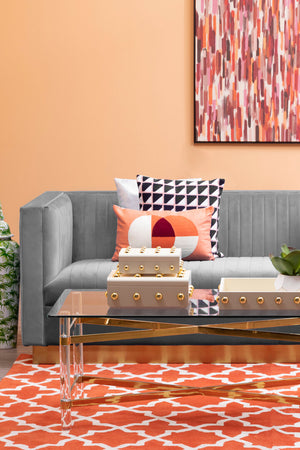 Opal 3 Seat Grey Sofa detail image – Xshowhome furniture