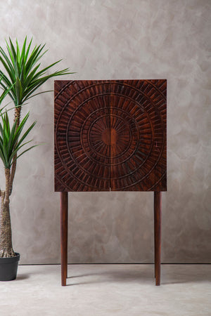 Vence Mango Wood Cabinet detail image – Xshowhome furniture