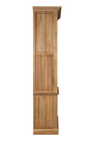 Lyon Oak Wood Tall Cabinet with Washed Grey Finish detail image – Xshowhome furniture