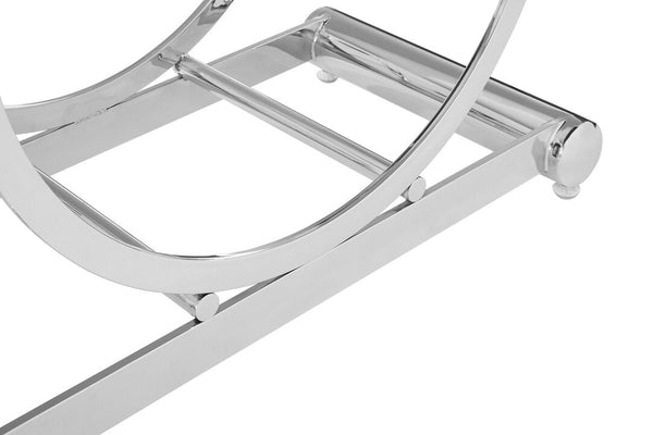 Novara Black Glass Top Console Table detail image – Xshowhome furniture