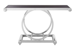 Novara Black Glass Top Console Table – Xshowhome furniture