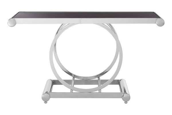 Novara Black Glass Top Console Table – Xshowhome furniture