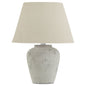 Darcy Antique White Table Lamp With Linen Shade