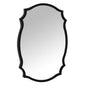 Matt Black Ornate Curved Mirror