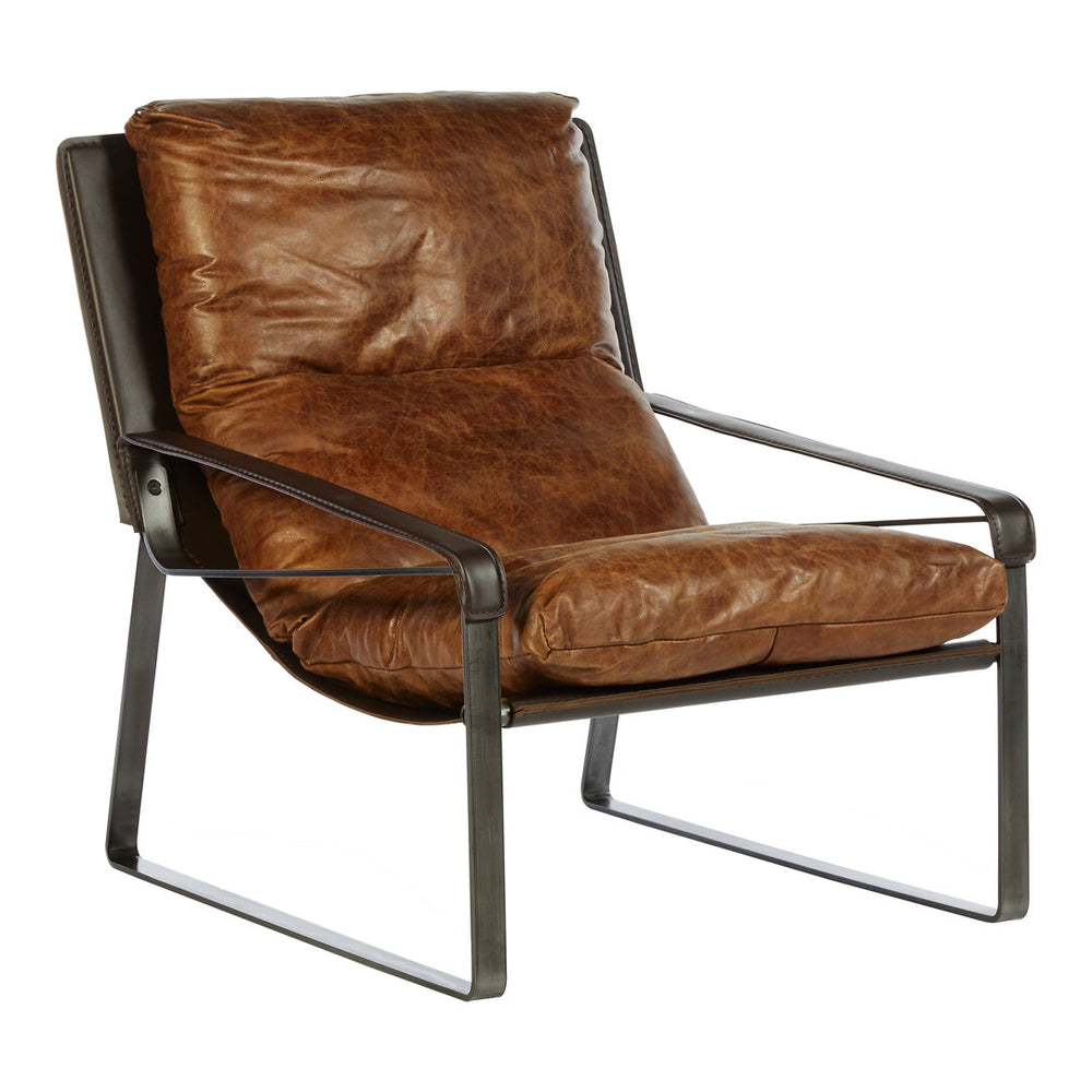 Hoxton Light Brown Leather Lounge Chair – Xshowhome furniture