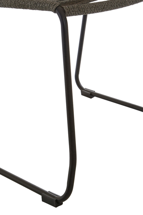 Sisal Grey Rope Chair detail image – Xshowhome furniture