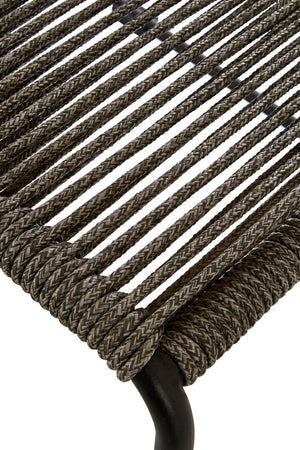 Sisal Grey Rope Bar Chair detail image – Xshowhome furniture