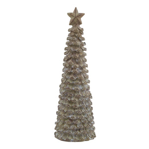 Medium Beige Cedar Tree with Star