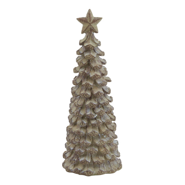 Small Beige Cedar Tree with Star