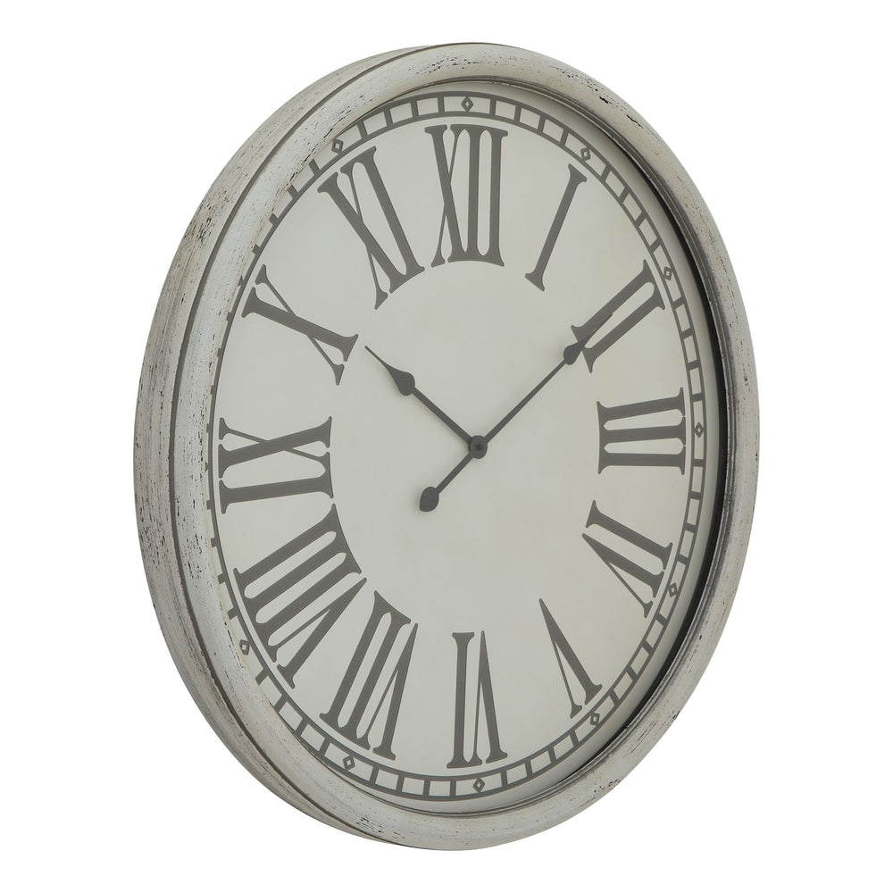 Embossed Wall Clock with Glass