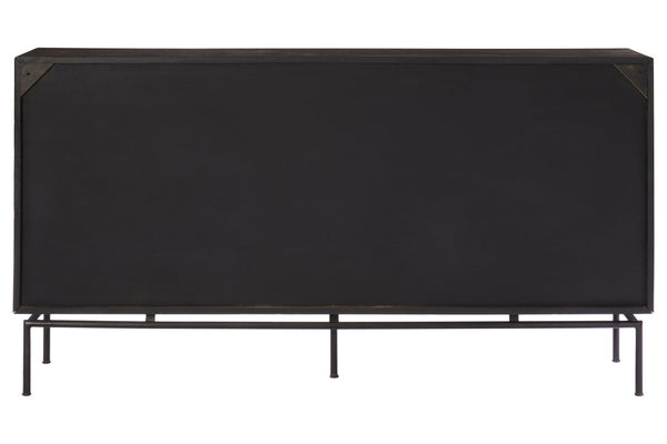 Boho Patterned 2 Door Sideboard with Drawers detail image – Xshowhome furniture