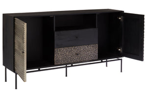 Boho Patterned 2 Door Sideboard with Drawers detail image – Xshowhome furniture