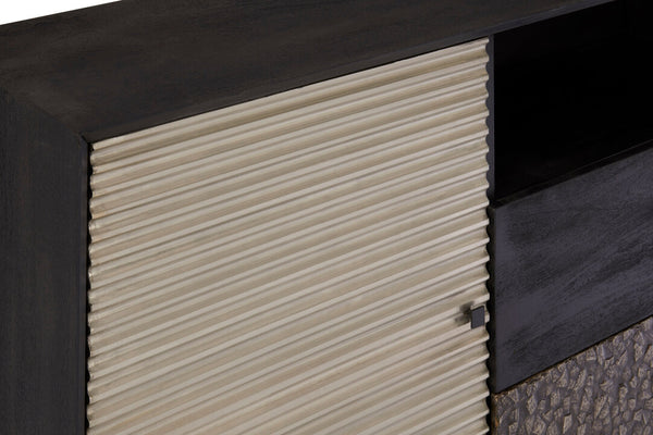 Boho Patterned 2 Door Sideboard with Drawers detail image – Xshowhome furniture