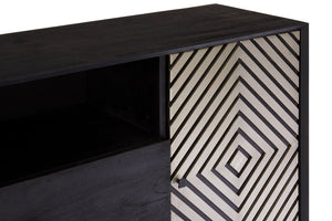 Boho Patterned 2 Door Sideboard with Drawers detail image – Xshowhome furniture