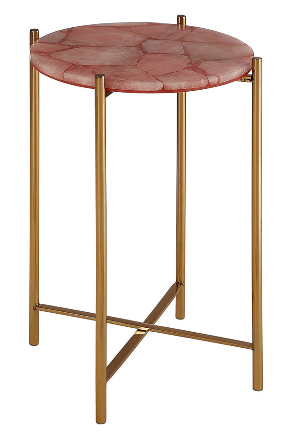 Vita Pink Quartz Side Table detail image – Xshowhome furniture