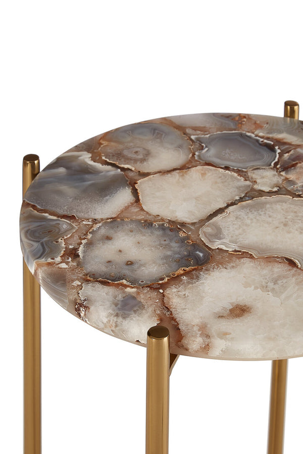 Vita Natural Agate Side Table detail image – Xshowhome furniture