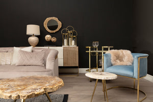 Fiji Three Seat Grey Cotton Velvet Sofa detail image – Xshowhome furniture