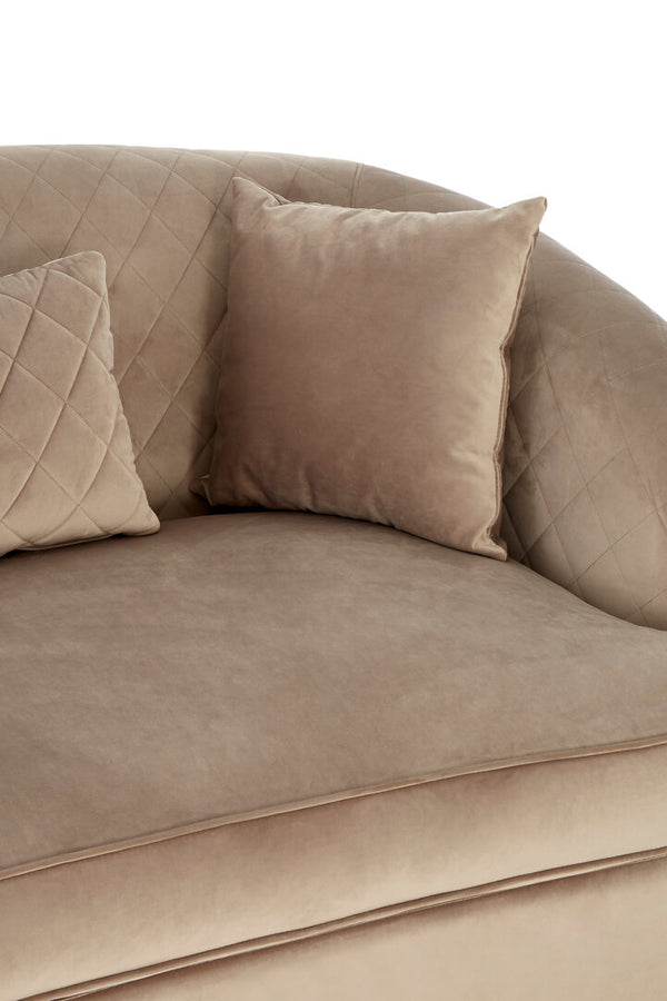Fiji Three Seat Grey Cotton Velvet Sofa detail image – Xshowhome furniture