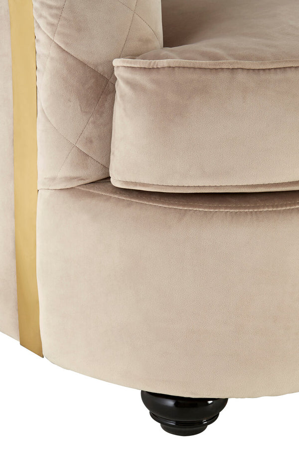 Fiji Three Seat Grey Cotton Velvet Sofa detail image – Xshowhome furniture