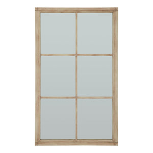 Washed Wood Large Window Mirror
